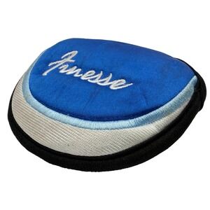 Finesse Mallet Putter Headcover Blue White Nylon Golf Club Protective Cover